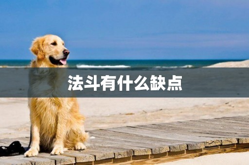 法斗有什么缺點