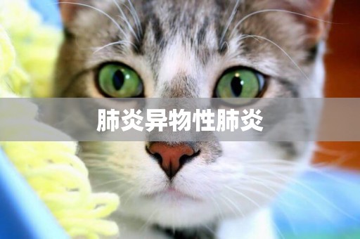 肺炎異物性肺炎