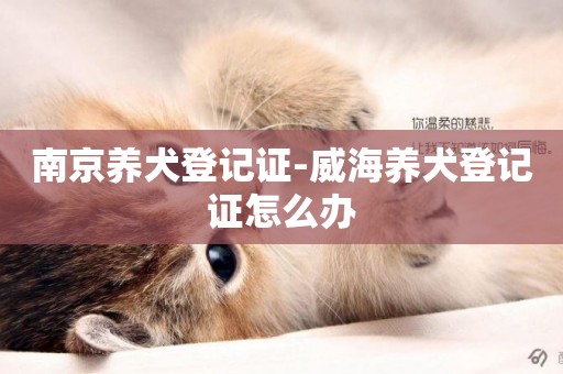 南京養犬登記證-威海養犬登記證怎么辦
