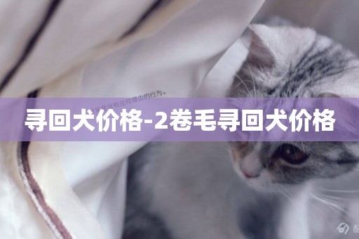 尋回犬價格-2卷毛尋回犬價格