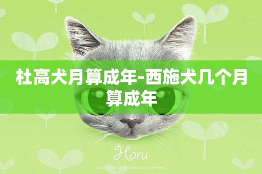 杜高犬月算成年-西施犬幾個月算成年