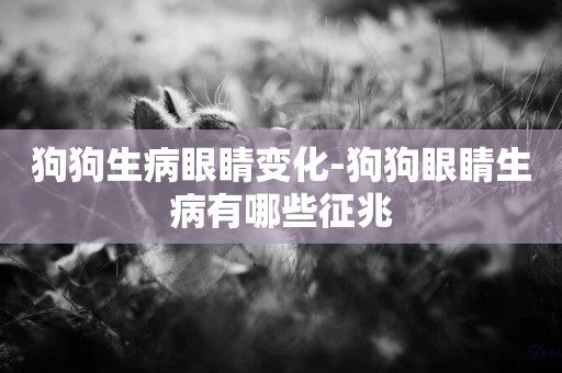 狗狗生病眼睛變化-狗狗眼睛生病有哪些征兆