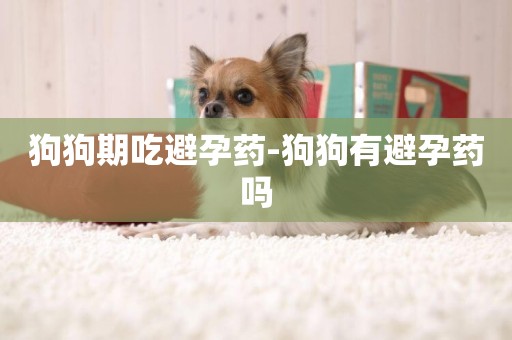 狗狗期吃避孕藥-狗狗有避孕藥嗎