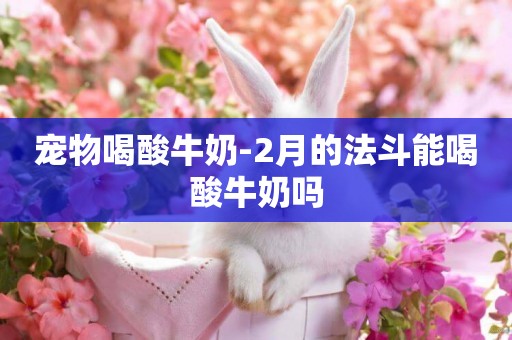 寵物喝酸牛奶-2月的法斗能喝酸牛奶嗎