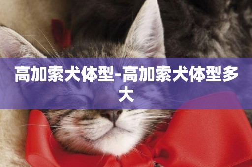高加索犬體型-高加索犬體型多大