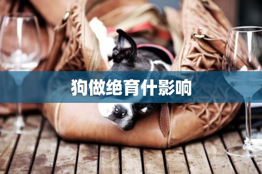 狗做絕育什影響