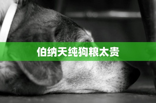 伯納天純狗糧太貴