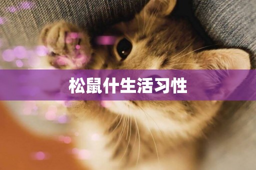 松鼠什生活習性