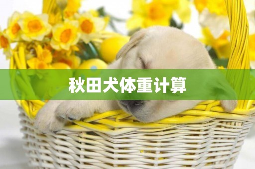 秋田犬體重計算
