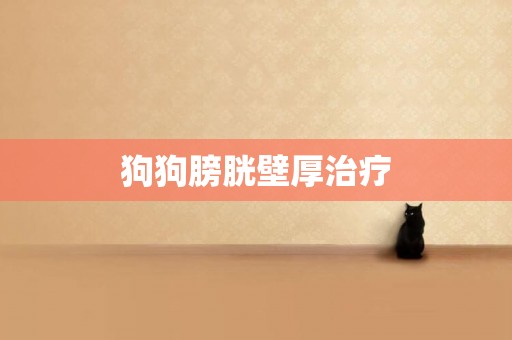 狗狗膀胱壁厚治療