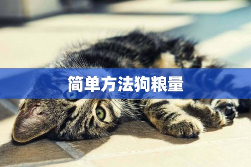 簡單方法狗糧量