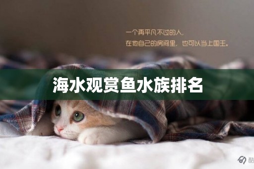 海水觀賞魚水族排名