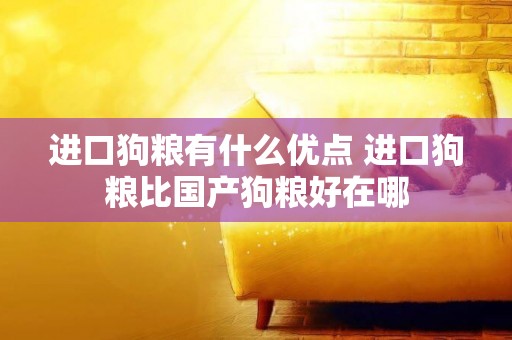 進口狗糧有什么優點 進口狗糧比國產狗糧好在哪