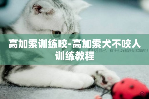 高加索訓練咬-高加索犬不咬人訓練教程