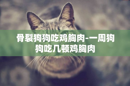 骨裂狗狗吃雞胸肉-一周狗狗吃幾頓雞胸肉