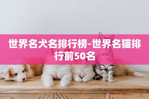 世界名犬名排行榜-世界名貓排行前50名