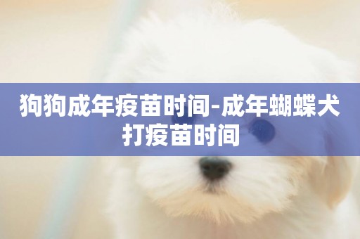 狗狗成年疫苗時間-成年蝴蝶犬打疫苗時間