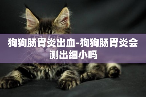 狗狗腸胃炎出血-狗狗腸胃炎會測出細小嗎