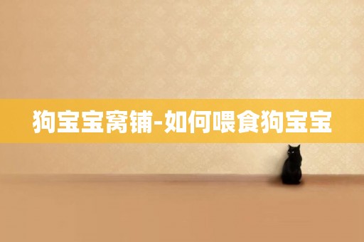 狗寶寶窩鋪-如何喂食狗寶寶