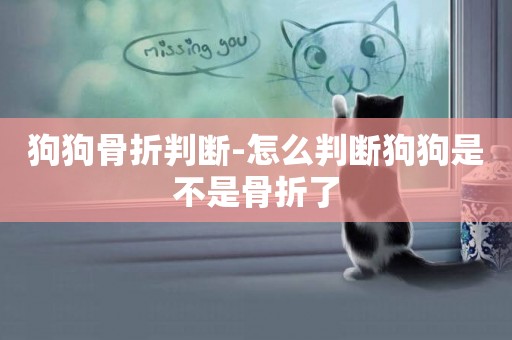 狗狗骨折判斷-怎么判斷狗狗是不是骨折了