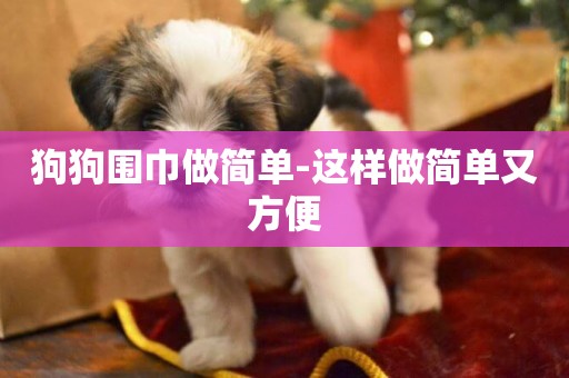 狗狗圍巾做簡單-這樣做簡單又方便