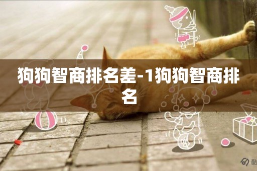 狗狗智商排名差-1狗狗智商排名