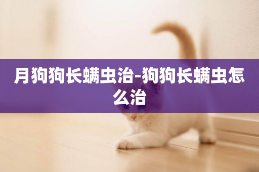 月狗狗長螨蟲治-狗狗長螨蟲怎么治