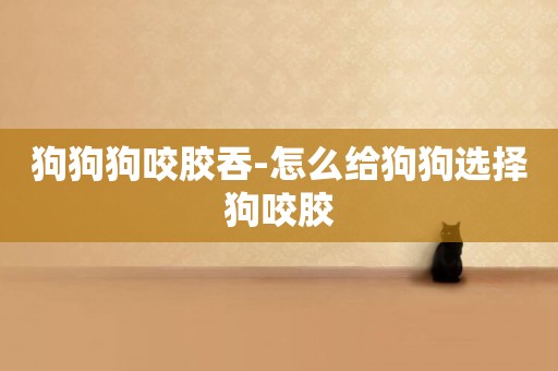 狗狗狗咬膠吞-怎么給狗狗選擇狗咬膠