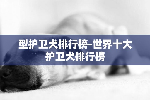 型護衛犬排行榜-世界十大護衛犬排行榜