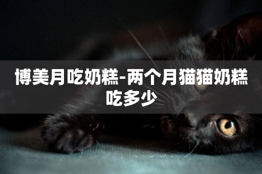 博美月吃奶糕-兩個月貓貓奶糕吃多少