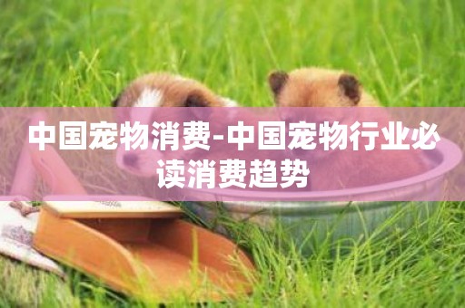 中國寵物消費-中國寵物行業必讀消費趨勢