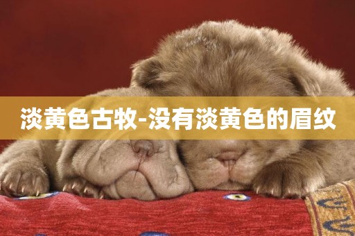 淡黃色古牧-沒有淡黃色的眉紋