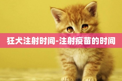 狂犬注射時間-注射疫苗的時間