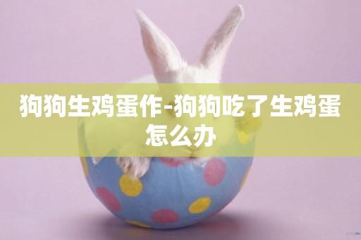 狗狗生雞蛋作-狗狗吃了生雞蛋怎么辦