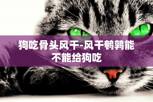 狗吃骨頭風干-風干鵪鶉能不能給狗吃