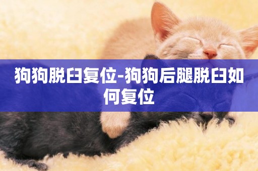 狗狗脫臼復位-狗狗后腿脫臼如何復位