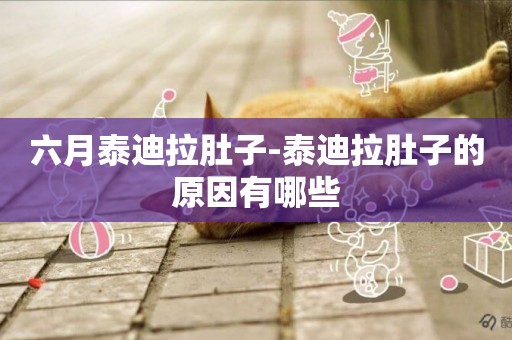 六月泰迪拉肚子-泰迪拉肚子的原因有哪些