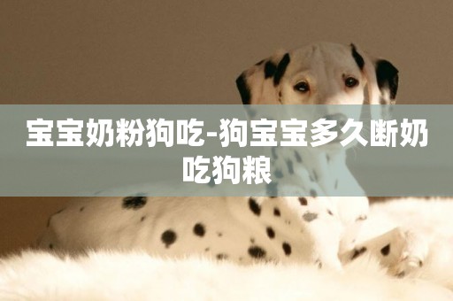 寶寶奶粉狗吃-狗寶寶多久斷奶吃狗糧