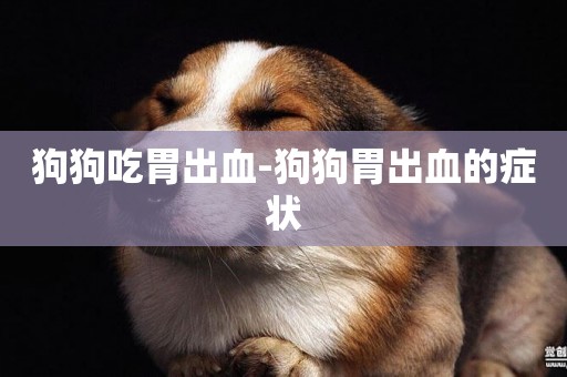 狗狗吃胃出血-狗狗胃出血的癥狀