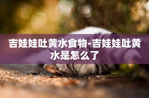 吉娃娃吐黃水食物-吉娃娃吐黃水是怎么了