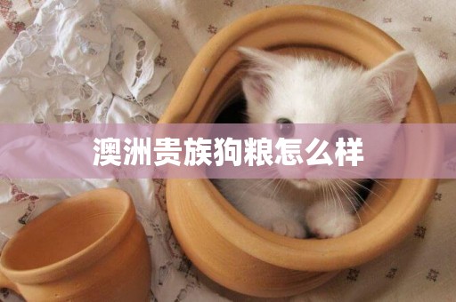澳洲貴族狗糧怎么樣