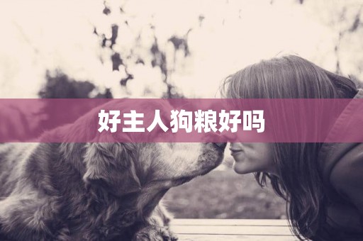 好主人狗糧好嗎