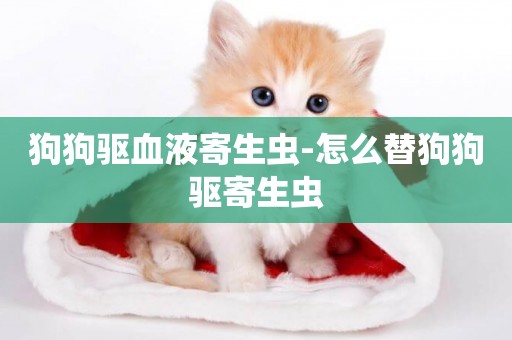 狗狗驅血液寄生蟲-怎么替狗狗驅寄生蟲