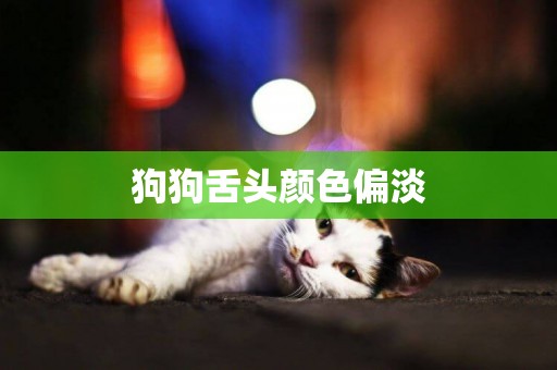 狗狗舌頭顏色偏淡
