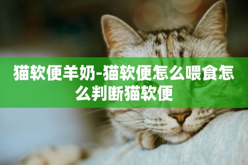 貓軟便羊奶-貓軟便怎么喂食怎么判斷貓軟便