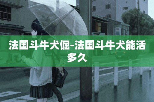 法國斗牛犬倔-法國斗牛犬能活多久