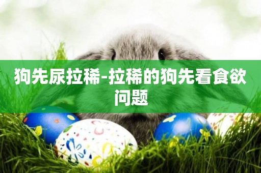 狗先尿拉稀-拉稀的狗先看食欲問題