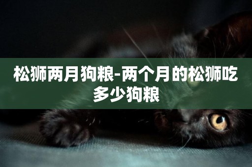 松獅兩月狗糧-兩個月的松獅吃多少狗糧