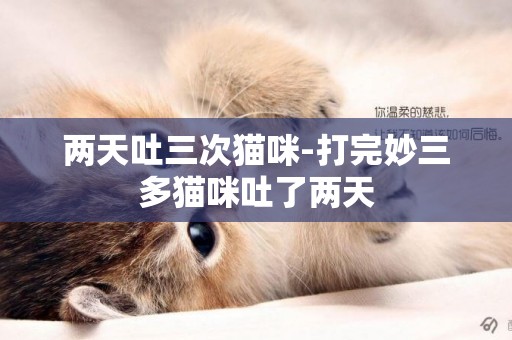 兩天吐三次貓咪-打完妙三多貓咪吐了兩天