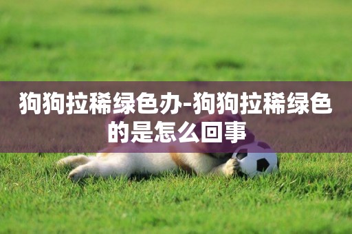 狗狗拉稀綠色辦-狗狗拉稀綠色的是怎么回事